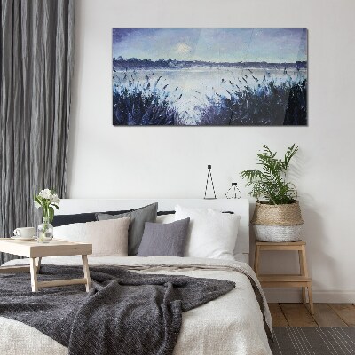 Tableau photo sur verre Une matinée tranquille au bord du lac