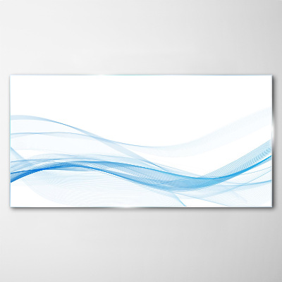 Tableau verre imprimé Des vagues aux nuances de bleu
