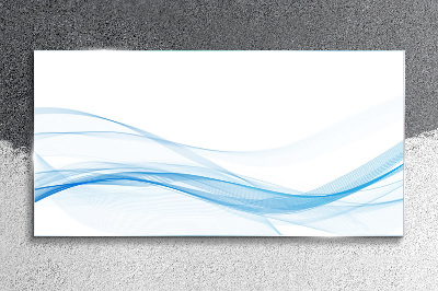 Tableau verre imprimé Des vagues aux nuances de bleu