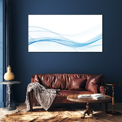 Tableau verre imprimé Des vagues aux nuances de bleu