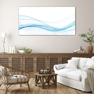 Tableau verre imprimé Des vagues aux nuances de bleu