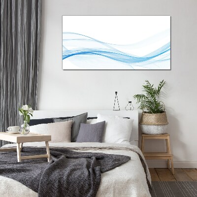 Tableau verre imprimé Des vagues aux nuances de bleu