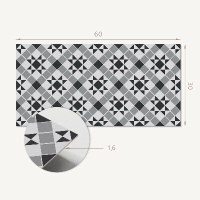 Panneau mural pvc Motif géométrique avec des étoiles