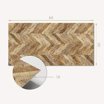 Revêtement mural intérieur Motif en bois à chevrons