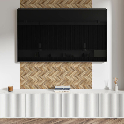 Revêtement mural intérieur Motif en bois à chevrons