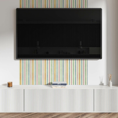 Revêtement mural intérieur Rayures verticales multicolores