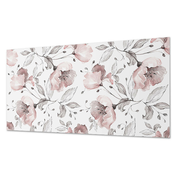 Panneau mural pvc Motif floral à l'aquarelle