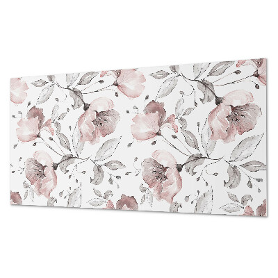 Panneau mural pvc Motif floral à l'aquarelle