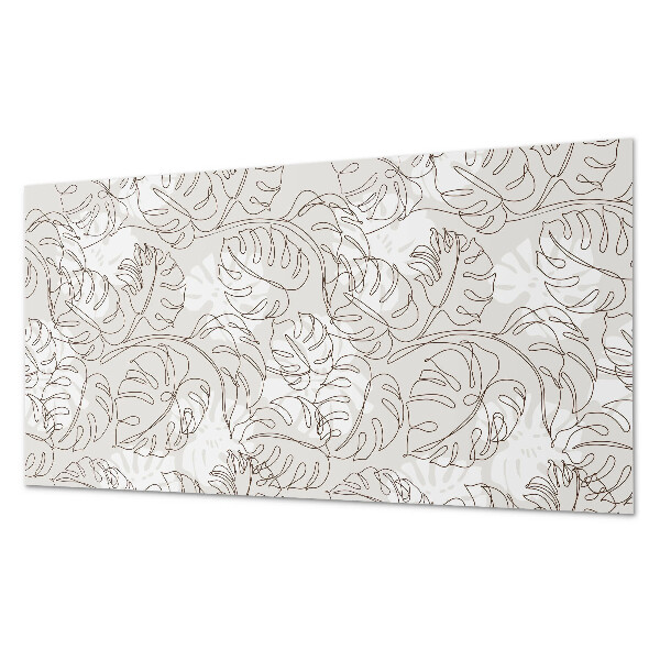 Panneau décoratif intérieur Motif de feuilles en ligne