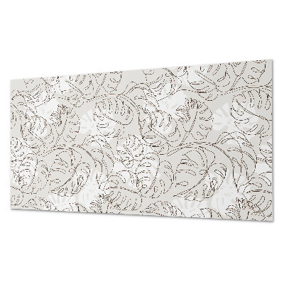 Panneau décoratif intérieur Motif de feuilles en ligne