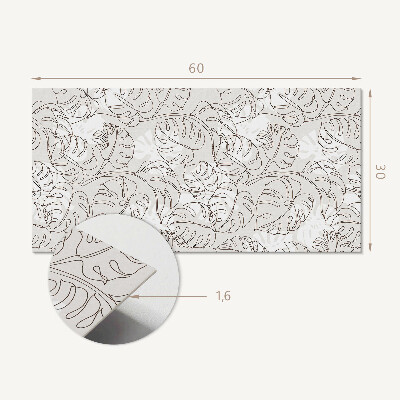 Panneau décoratif intérieur Motif de feuilles en ligne