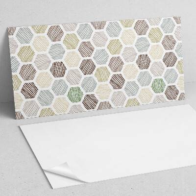 Panneau mural pvc Motif hexagonal avec des lignes