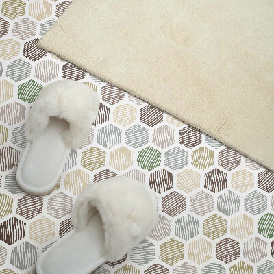 Panneau mural pvc Motif hexagonal avec des lignes