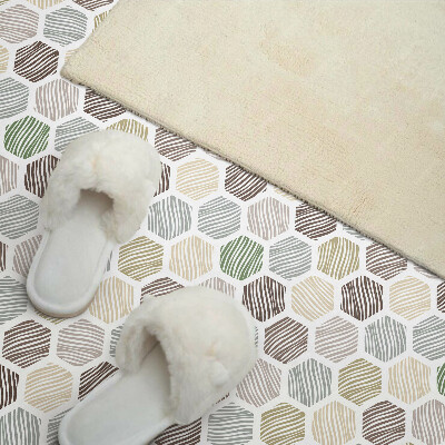 Panneau mural pvc Motif hexagonal avec des lignes