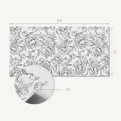 Panneau décoratif intérieur Motif floral avec des feuilles