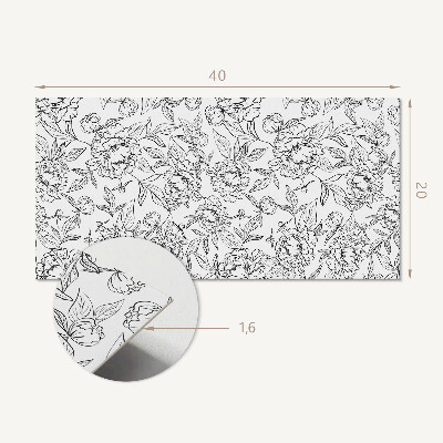 Panneau décoratif intérieur Motif floral avec des feuilles