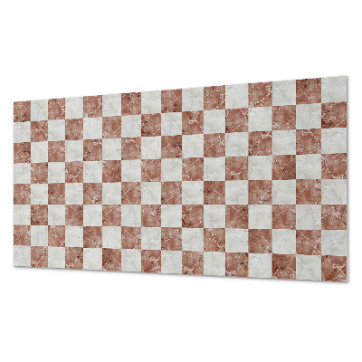 Revêtement mural intérieur Motif en damier de marbre