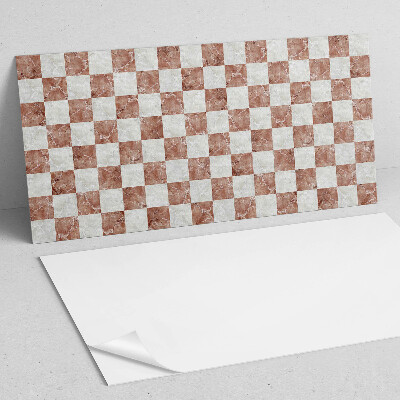 Revêtement mural intérieur Motif en damier de marbre