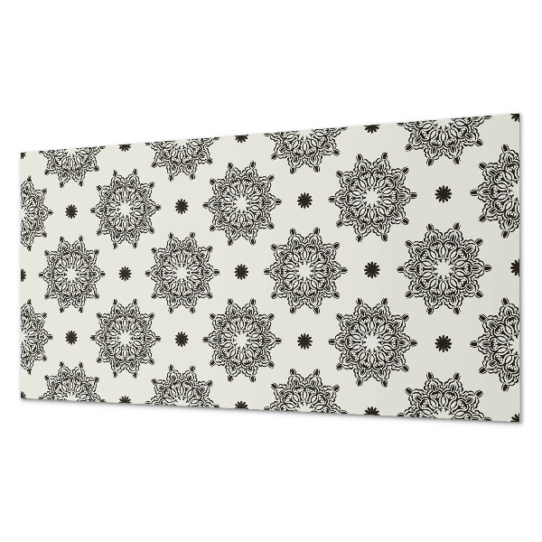 Panneau mural pvc Motif de mandala dans une grille