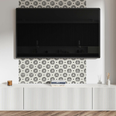 Panneau mural pvc Motif de mandala dans une grille