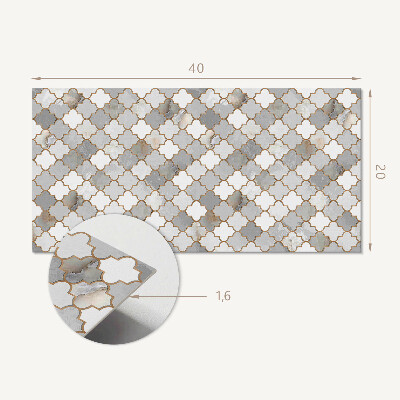 Revêtement mural intérieur Motif mosaïque avec des formes