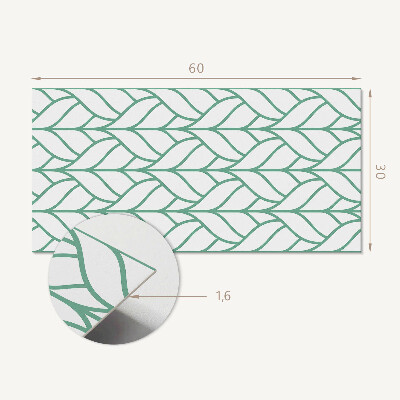Revêtement mural intérieur Motif de feuilles en symétrie