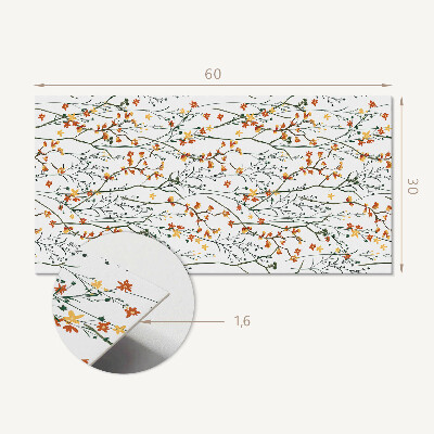 Panneau mural pvc Motif floral sur le fond