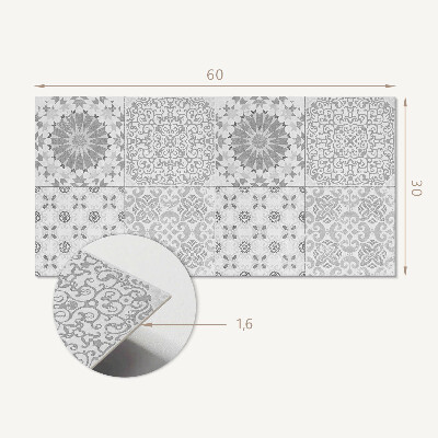 Panneau mural pvc Motifs géométriques et floraux