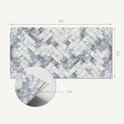 Revêtement mural intérieur Motif à chevrons en marbre