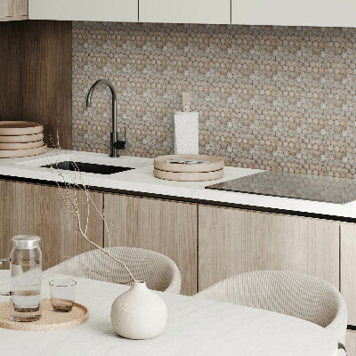 Panneau décoratif intérieur Motif avec des cercles en bois