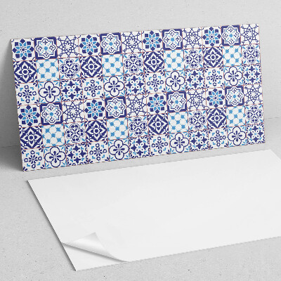Panneau mural pvc Motif mosaïque avec des fleurs