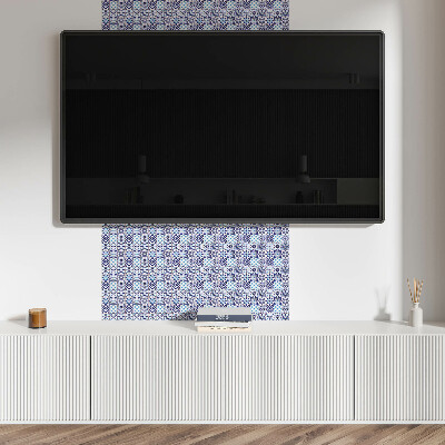 Panneau mural pvc Motif mosaïque avec des fleurs