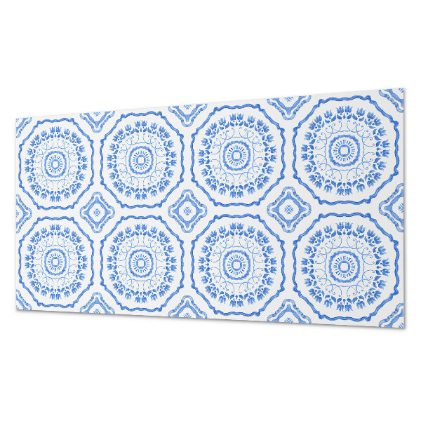 Panneau mural pvc Motif floral en cercles