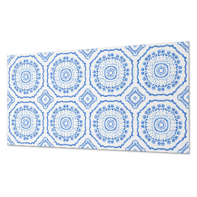 Panneau mural pvc Motif floral en cercles