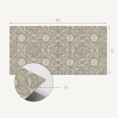 Panneau mural pvc Motif mosaïque avec des cercles