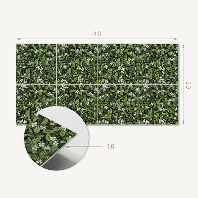 Revêtement mural intérieur Motif floral avec des feuilles