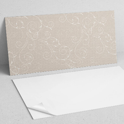 Panneau mural pvc Spirales et feuilles délicates