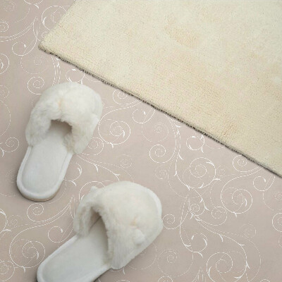 Panneau mural pvc Spirales et feuilles délicates