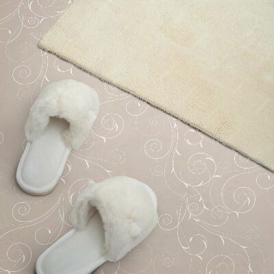 Panneau mural pvc Spirales et feuilles délicates