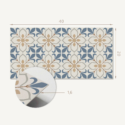 Revêtement mural intérieur Motif floral avec des feuilles