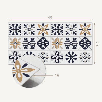 Panneau décoratif intérieur Motifs décoratifs dans les carreaux