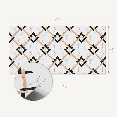 Panneau décoratif intérieur Motifs géométriques en marbre