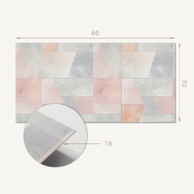 Panneau décoratif intérieur Géométrie aux pastels