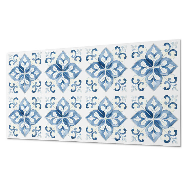 Panneau mural pvc Motif floral sur carrelage
