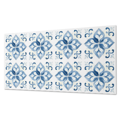 Panneau mural pvc Motif floral sur carrelage
