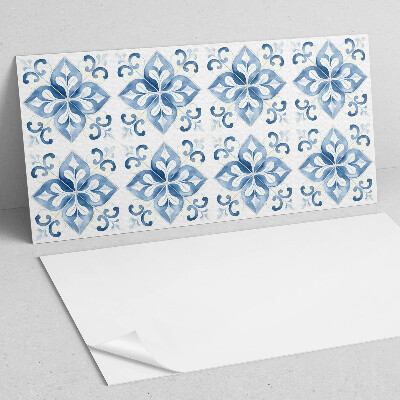 Panneau mural pvc Motif floral sur carrelage