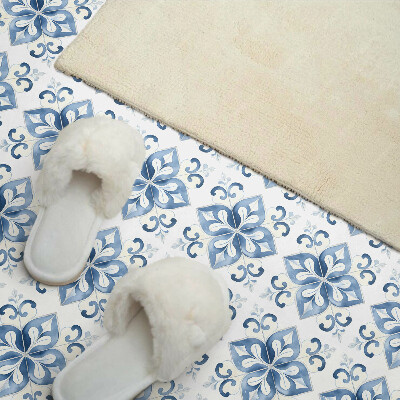 Panneau mural pvc Motif floral sur carrelage