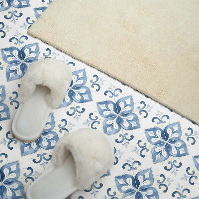 Panneau mural pvc Motif floral sur carrelage