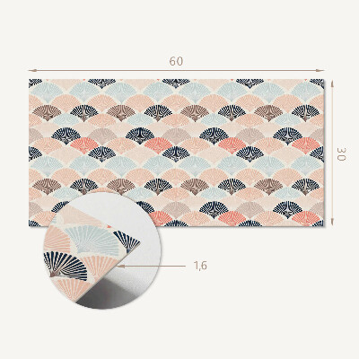 Panneau mural pvc Motif en éventail en vagues