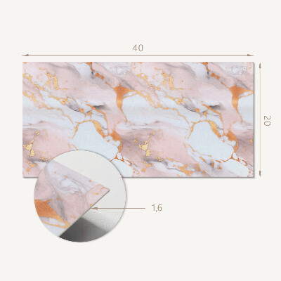 Panneau décoratif intérieur Motif en marbre avec des accents